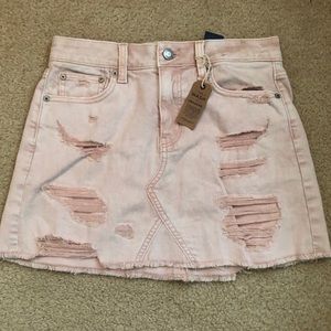 American Eagle Light Pink Jean Skirt
